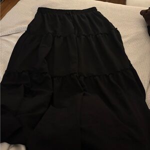 Black Tiered Maxi Skirt
